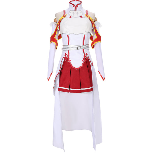 Sword Art Online Yuuki Asuna Cosplay Costume Dress Suit Cloak Halloween Carnival Outfit Uniform