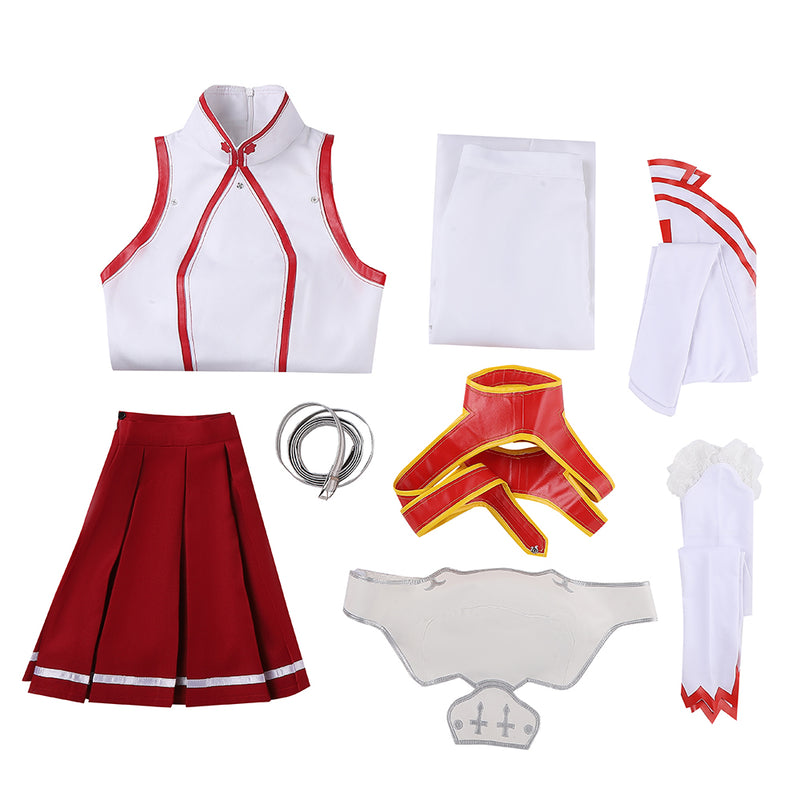 Sword Art Online Yuuki Asuna Cosplay Costume Dress Suit Cloak Halloween Carnival Outfit Uniform
