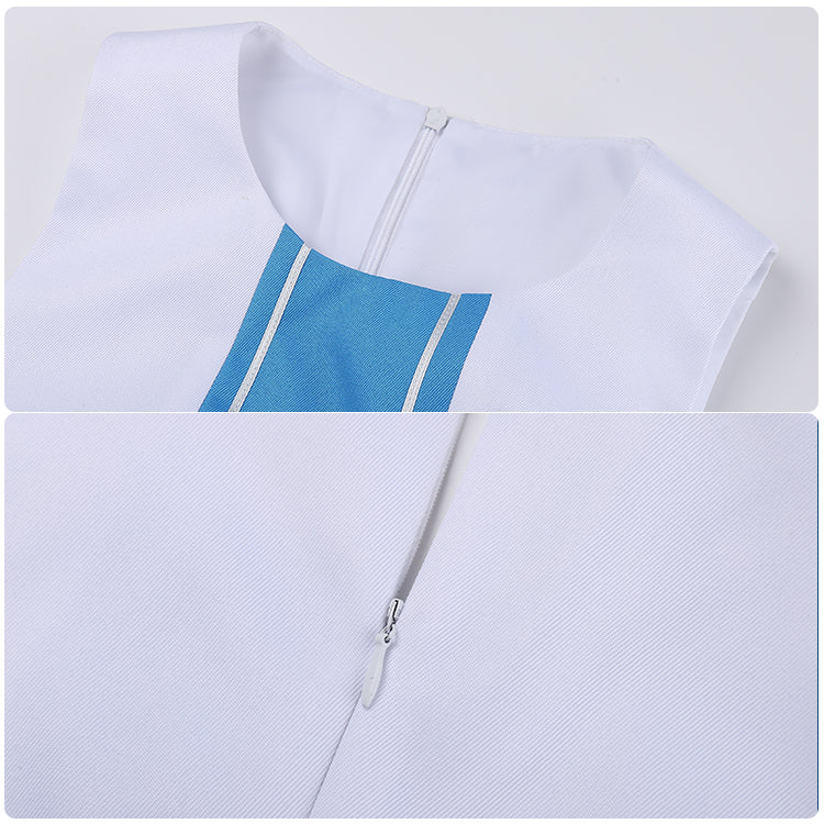 AwwwCos SAO Sword Art Online 2 Asuna Yuuki Blue Version Cosplay Costume Dress Halloween Party Suit Outfit Uniform for Women Men