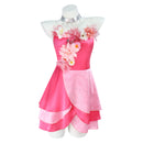 TV Series Winx Club Flora Cosplay Costume Knee Length Pink Dress - AwwwCos