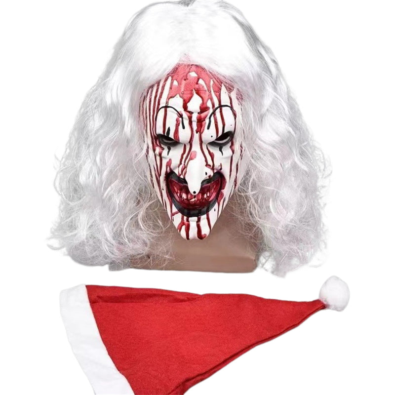 Terrifier Halloween Christmas Joker Latex Mask Cosplay Bloody Props
