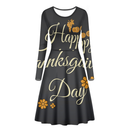 Thanksgiving Day Printed Women A Line Halloween Party Dress - AwwwCos