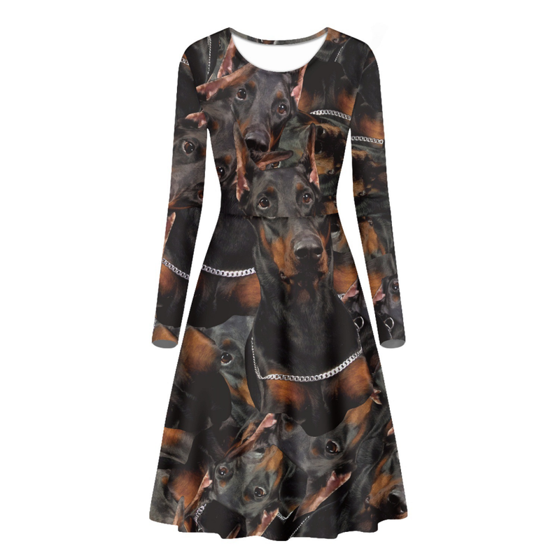 Thanksgiving Day Printed Women A Line Halloween Party Dress