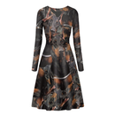 Thanksgiving Day Printed Women A Line Halloween Party Dress - AwwwCos