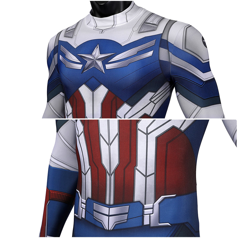The Falcon and the Winter Soldier Sam Wilson New Captain America Cosplay Costume