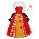 The Red Queen Halloween Dress for Girls Puffy Tulle Tutu Skirt - AwwwCos