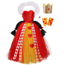 The Red Queen Halloween Dress for Girls Puffy Tulle Tutu Skirt - AwwwCos