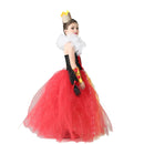 The Red Queen Halloween Dress for Girls Puffy Tulle Tutu Skirt - AwwwCos