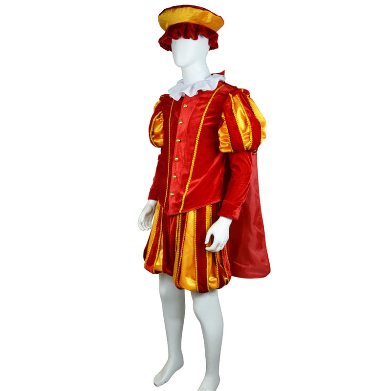 The Tudors Medieval King Cosplay Costume Renaissance Retro Men Cloak