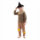 The Wonderful Wizard of Oz Scarecrow Child Cosplay Costume WIth Hat