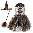 Toddler Kids Girl Bat Spider Cosplay Costume Birthday Party Witch Dress Up Outfit - AwwwCos