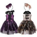 Toddler Kids Girl Bat Spider Cosplay Costume Birthday Party Witch Dress Up Outfit - AwwwCos