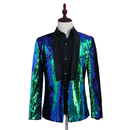 Two-Tone Turnaround Sequin Coat Nightclub Bar DJ Singer Host Top - AwwwCos