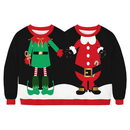 Two Person Couples Sweater for Women Men Conjoined Christmas Sweater - AwwwCos