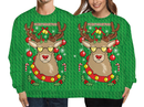 Two Person Couples Sweater for Women Men Conjoined Christmas Sweater - AwwwCos