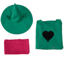 Undertale Ralsei Cloak Cosplay Costume Green Cape Robe Hat