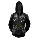 Unisex Ellen Ripley Zip Up Hoodie 3D Printed Predator Hooded Sweatshirt