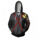 Unisex Game Kingdom 3D Sweatshirt Hearts Sora Riku Kairi Cosplay Jacket - AwwwCos
