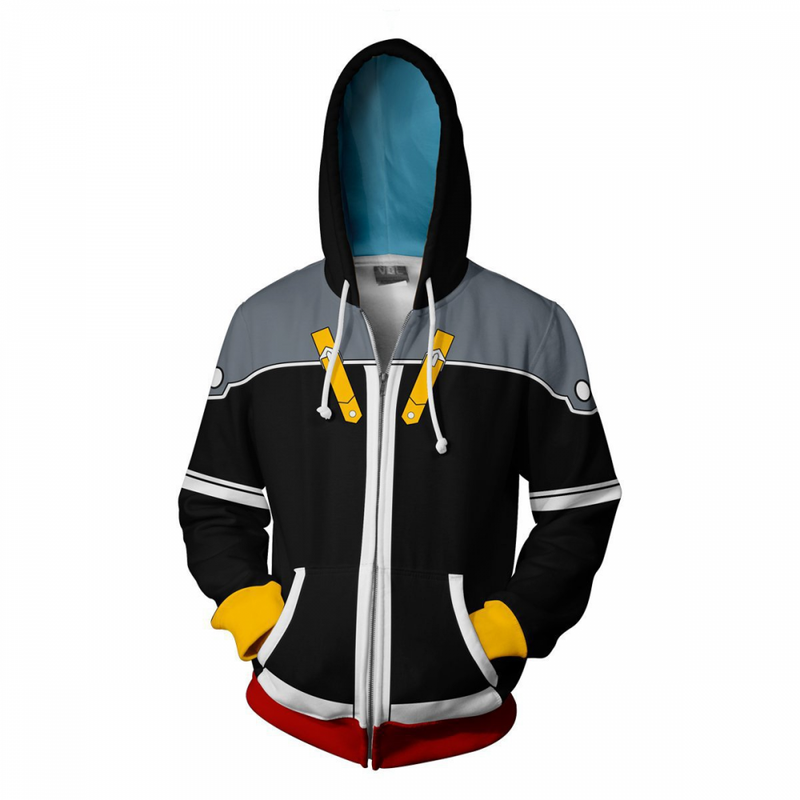 Unisex Game Kingdom 3D Sweatshirt Hearts Sora Riku Kairi Cosplay Jacket