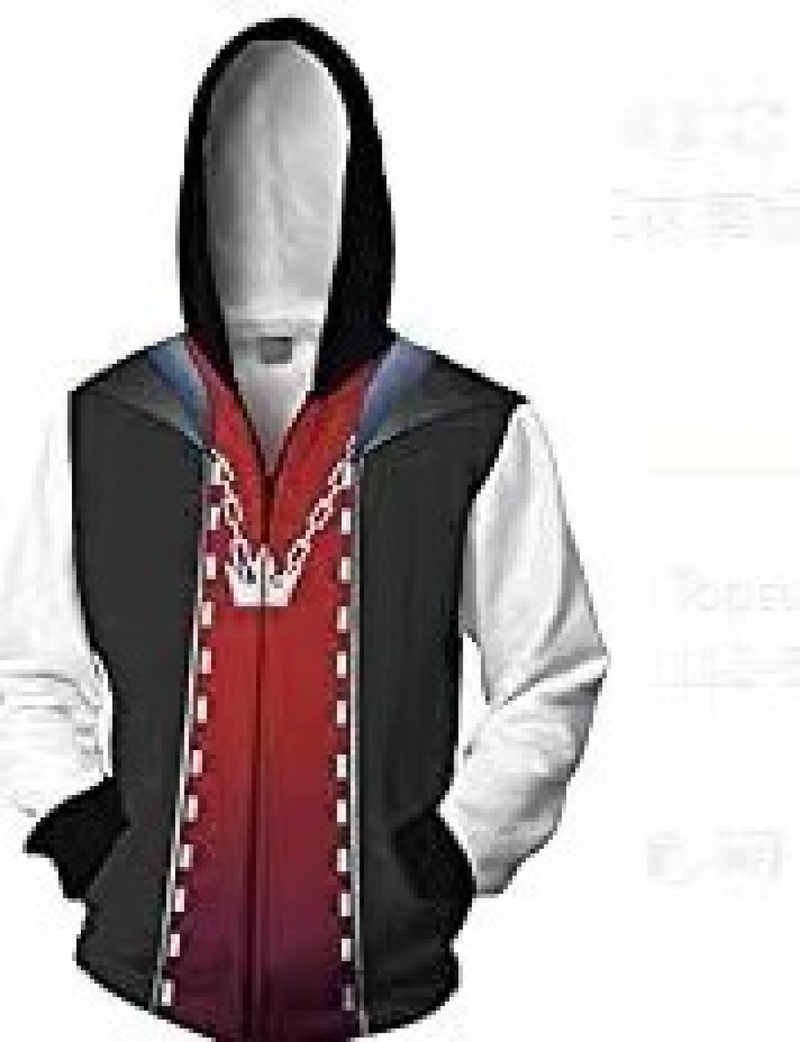 Unisex Game Kingdom 3D Sweatshirt Hearts Sora Riku Kairi Cosplay Jacket