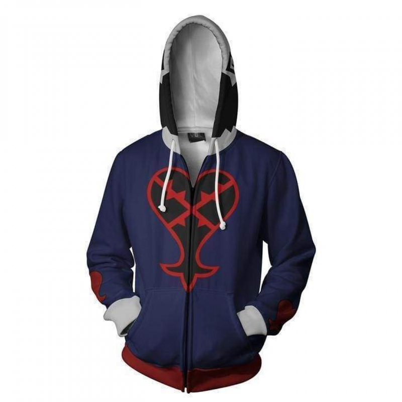 Unisex Game Kingdom 3D Sweatshirt Hearts Sora Riku Kairi Cosplay Jacket