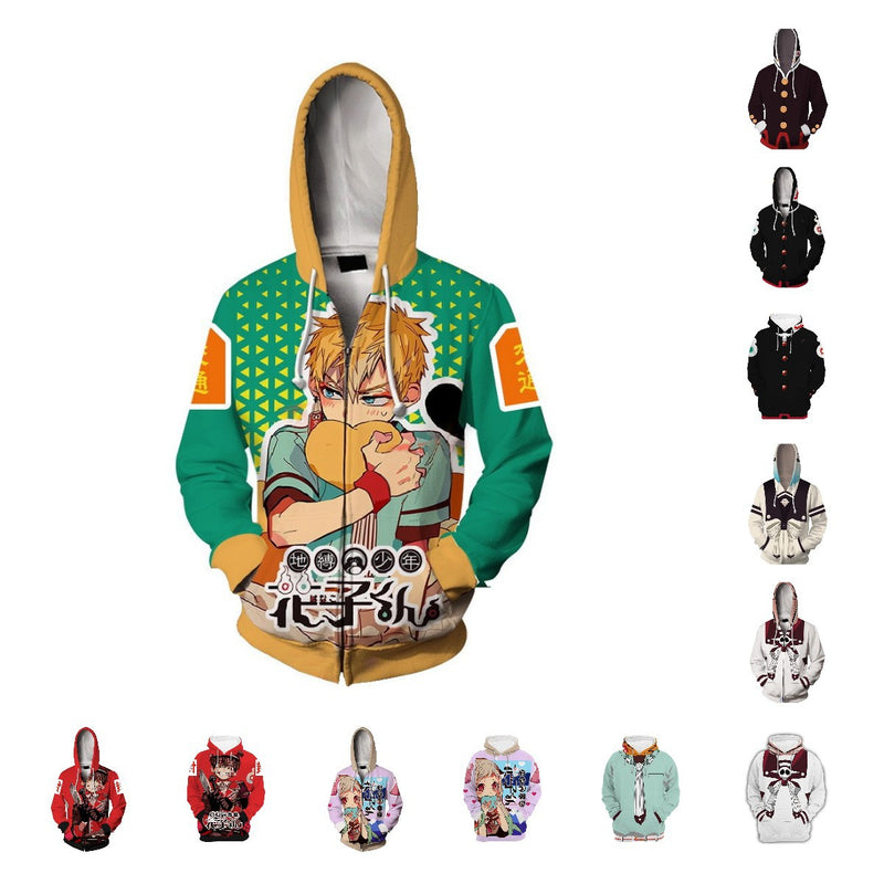Unisex Hanako Kun Cosplay Costume Hoodie Printed Halloween Sweater
