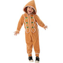 Unisex Kids Gingerbread Cosplay Costume Christmas Apron Hooded Bodysuit - AwwwCos