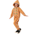 Unisex Kids Gingerbread Cosplay Costume Christmas Apron Hooded Bodysuit - AwwwCos