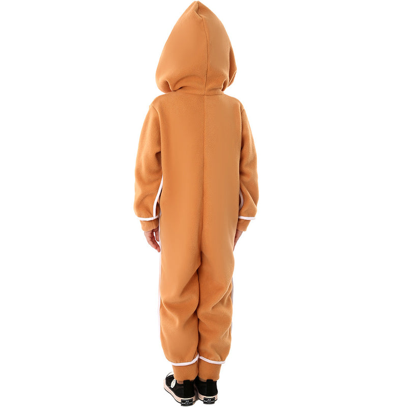Unisex Kids Gingerbread Cosplay Costume Christmas Apron Hooded Bodysuit - AwwwCos