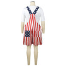 Unisex Printed Overalls Romper US Independence Day Festival Jumpsuits Bibs Coveralls