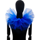 Victorian Elizabethan Clown Cosplay Accesory Tulle Layered Mesh Fake Ruffles Collar