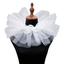 Victorian Elizabethan Clown Cosplay Accesory Tulle Layered Mesh Fake Ruffles Collar