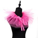 Victorian Elizabethan Clown Cosplay Accesory Tulle Layered Mesh Fake Ruffles Collar