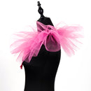 Victorian Elizabethan Clown Cosplay Accesory Tulle Layered Mesh Fake Ruffles Collar