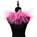 Victorian Elizabethan Clown Cosplay Accesory Tulle Layered Mesh Fake Ruffles Collar