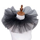 Victorian Elizabethan Clown Cosplay Accesory Tulle Layered Mesh Fake Ruffles Collar