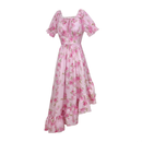 Victorian Retro Aesthetic Floral Square Collar Hanging Dress - AwwwCos