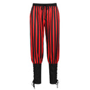 Vintage Medieval Pirate Viking Knight Cosplay Costume Vest Striped Pants - AwwwCos