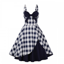 Vintage Rockabilly Halter Neck 1950 Swing Tea Party Dress Midi Dress - AwwwCos