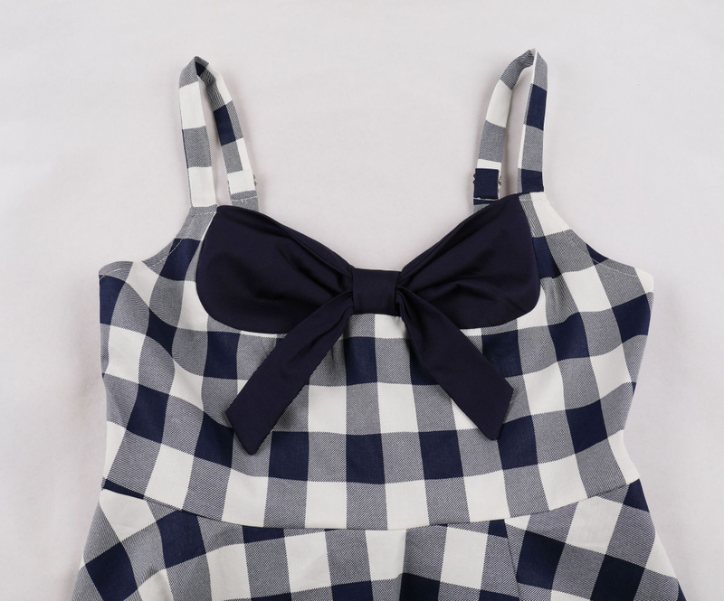 Vintage Rockabilly Halter Neck 1950 Swing Tea Party Dress Midi Dress