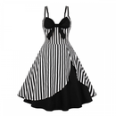 Vintage Rockabilly Halter Neck 1950 Swing Tea Party Dress Midi Dress - AwwwCos