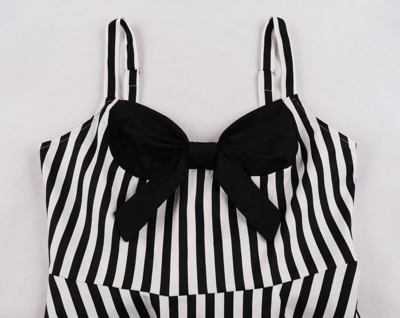 Vintage Rockabilly Halter Neck 1950 Swing Tea Party Dress Midi Dress