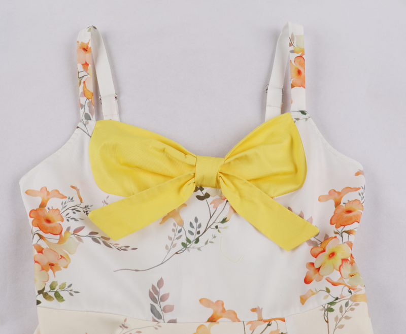 Vintage Rockabilly Halter Neck 1950 Swing Tea Party Dress Midi Dress