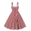 Vintage Rockabilly Halter Neck 1950 Swing Tea Party Dress Midi Dress - AwwwCos