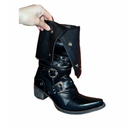 Wasteland Style Thick Heel Knights Boots Women Retro Black Punk Shoes - AwwwCos