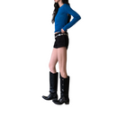 Wasteland Style Thick Heel Knights Boots Women Retro Black Punk Shoes - AwwwCos