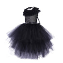 Wednesday Addams Costume Girl Dance Puff Dress Kid Black Ball Dress Party Uniform