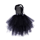 Wednesday Addams Costume Girl Dance Puff Dress Kid Black Ball Dress Party Uniform
