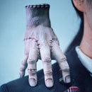 Kid Wednesday Addams Costume Girl Black Shirt Dress Paired with Terror Fake Hand Props - AwwwCos