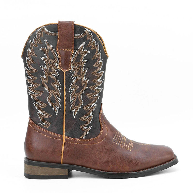 Western Cowboy Cosplay Men Shoes Embroidery Machine Car Boots - AwwwCos